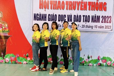 Liên quân các trường học xã Cư KBang tham gia Hội thao truyền thống ngành Giáo dục và Đào tạo Huyện Ea Súp năm 2023.